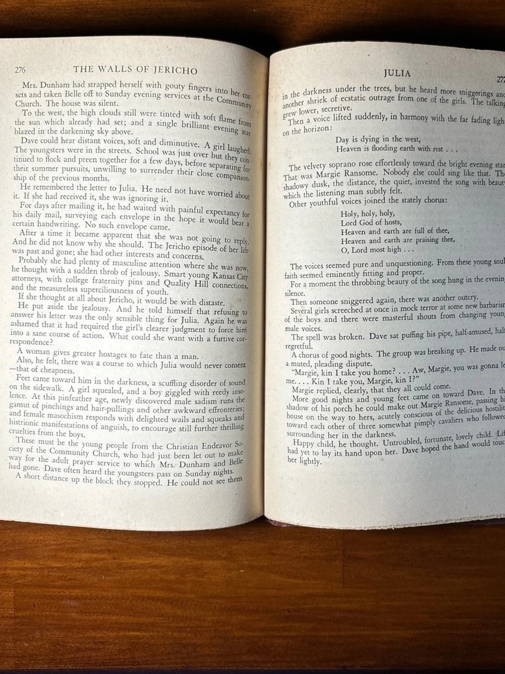 “ The Walls of Jericho” By Paul J. Wellman 1947 Vintage Hardcover